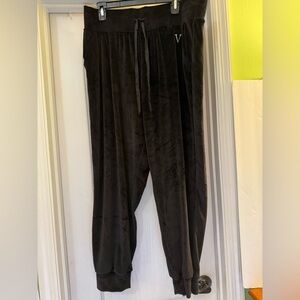 Victoria’s Secret Black Velour Jogger Plush Soft
